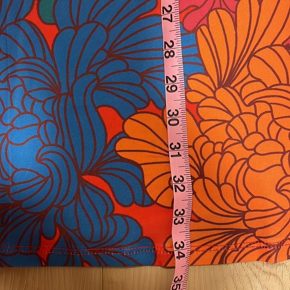 Never Fully Dressed Red Blue Orange Floral Long-Sleeve Mini Dress - Picture 15 of 15